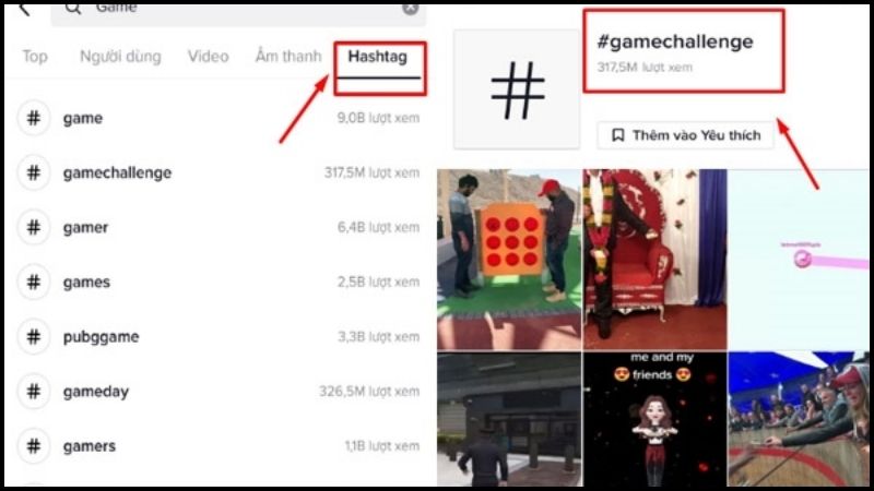 Gắn Hashtag giúp phân loại và tìm kiếm nội dung trên TikTok